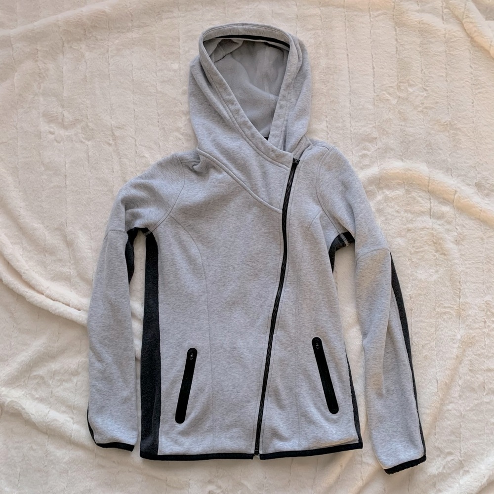 Athleta Easy Cozy Karma Asymmetric Zip Jacket